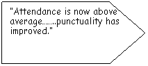 Pentagon: Attendance is now above average..punctuality has improved.
